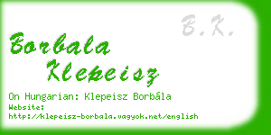 borbala klepeisz business card